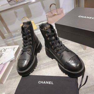 Chanel pearl sales combat boots