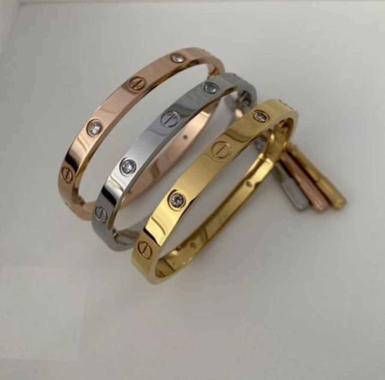 Cartier Love Bracelets In Gold Stoned - 19cmcm - Two Left - Luxe Finds UK