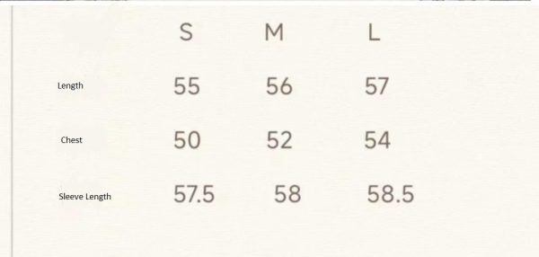 jumper size chart