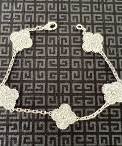 Van Cleef Alhambra 5 Motif Jewelled Bracelet
