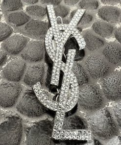 YSL Silver Diamante Hairclip