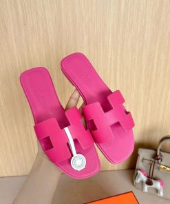 Hermes Oran Sandal Fuschia